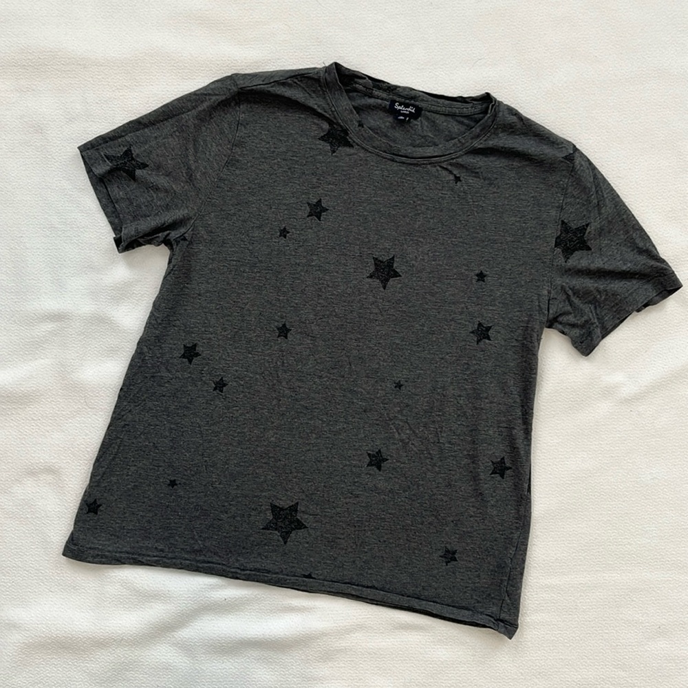 Splendid Gray Stars Comfy Tshirt Womens Large
